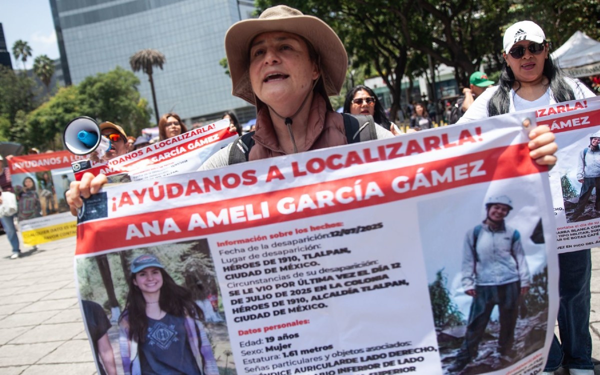 Marchan para exigir localización de Ana Amelí García, desaparecida en el Ajusco