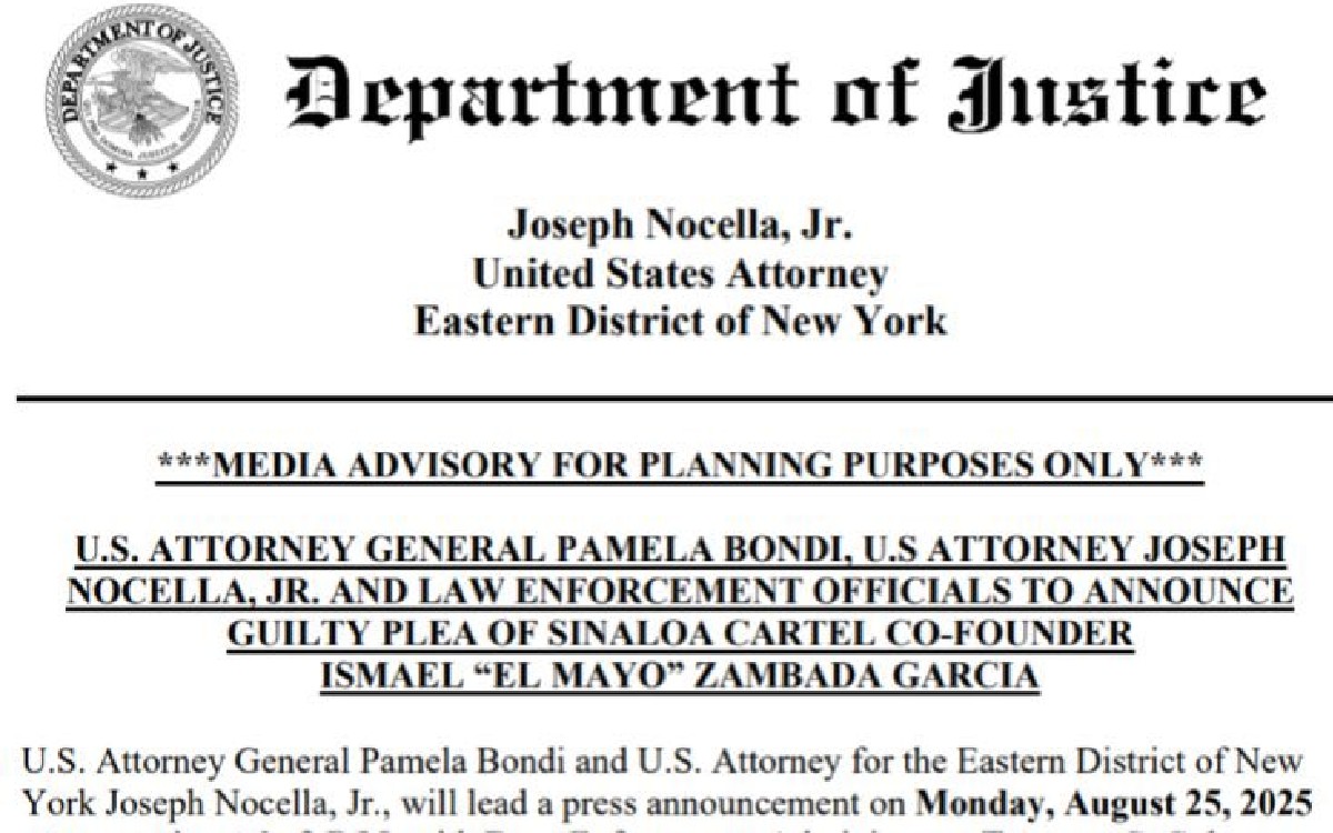 Pam Bondi anunciará acuerdo de culpabilidad con ‘El Mayo’ Zambada
