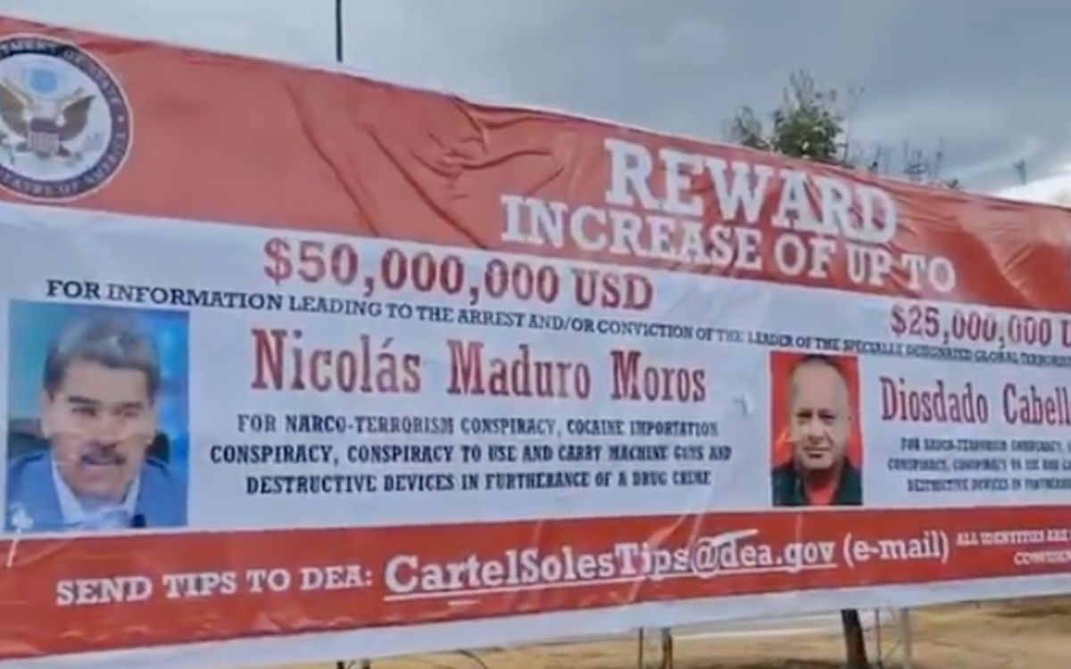 Publicidad en frontera Colombia-Venezuela destaca recompensa de EU por Maduro | Video