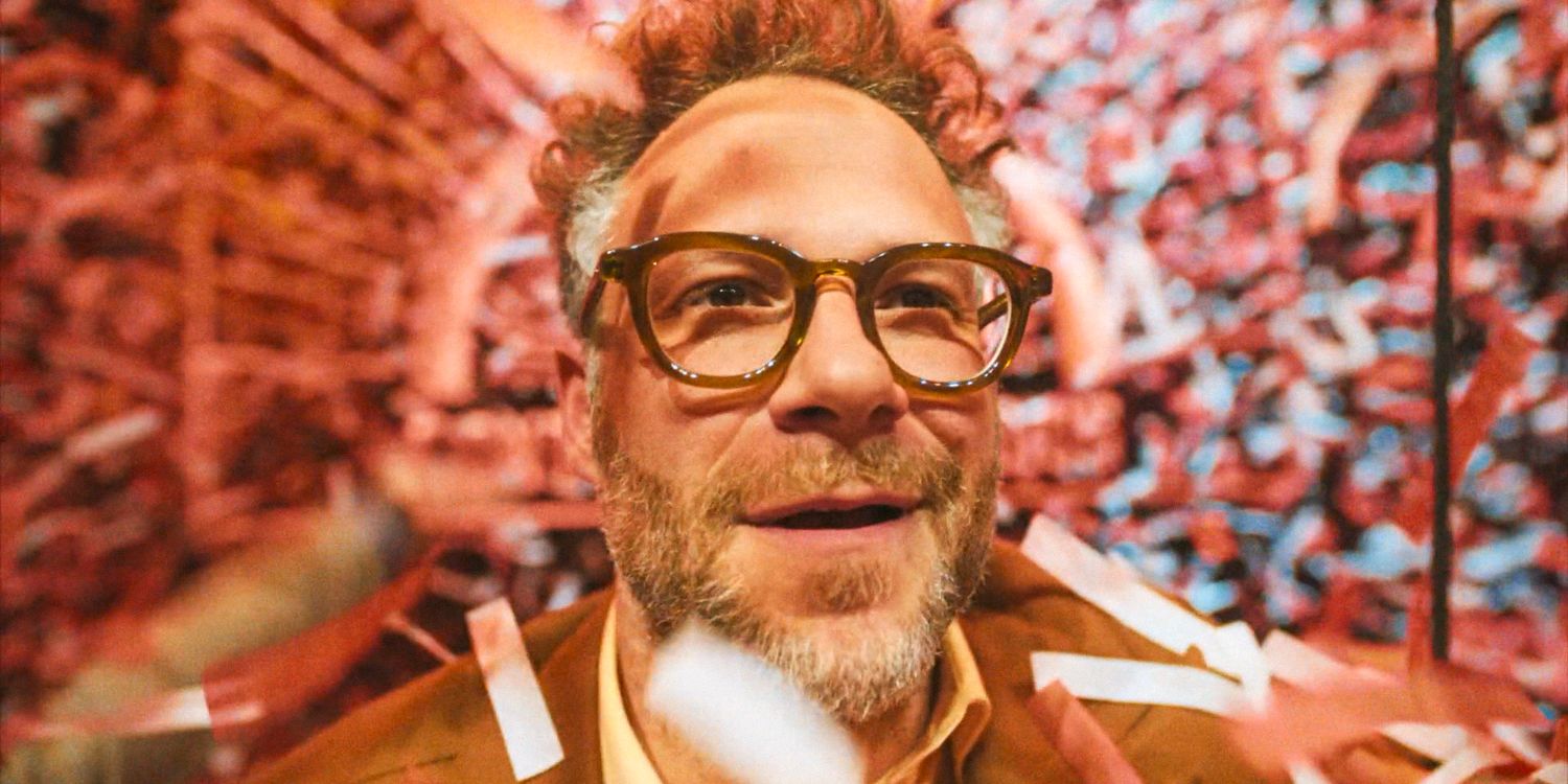 Matt (Seth Rogen) extático después del estreno exitoso de sus películas en el estudio de la temporada 1 de la temporada 1
