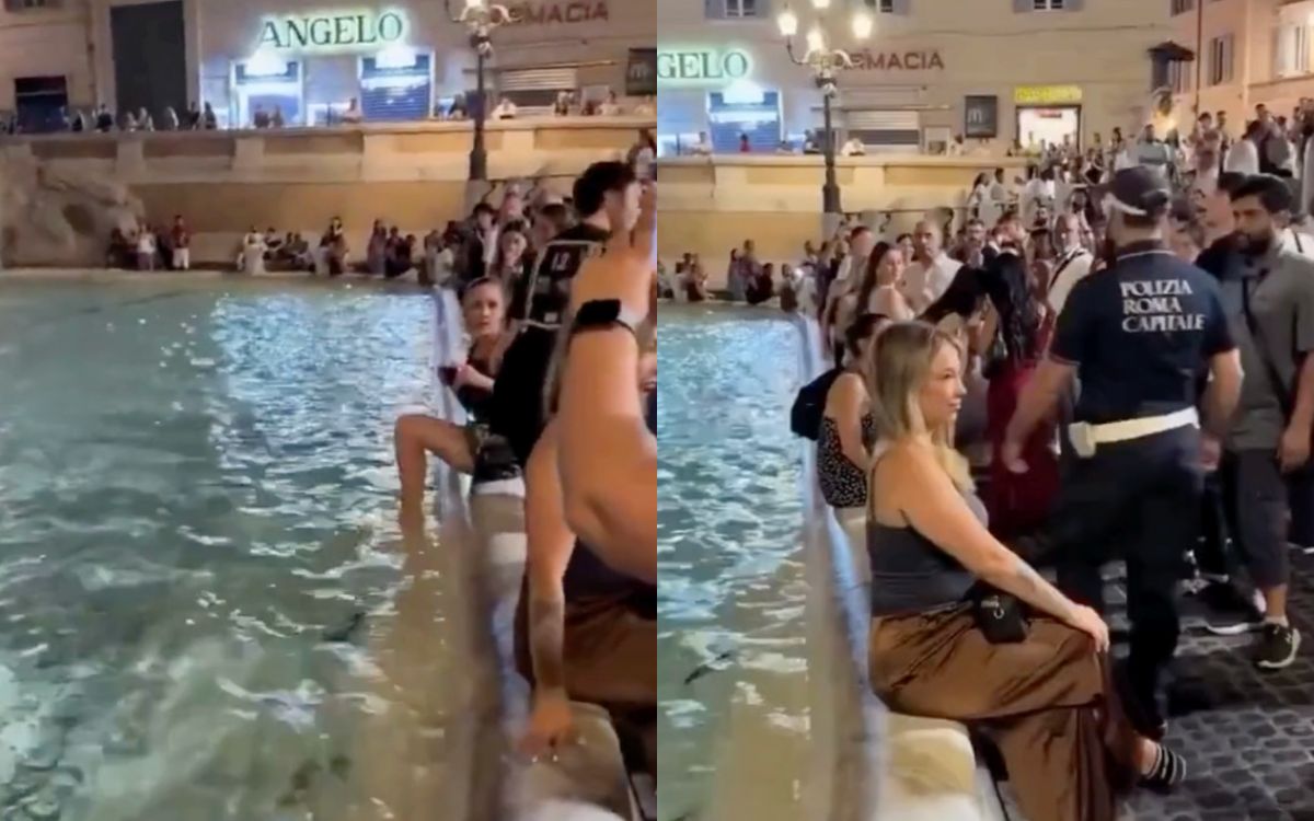 Turista argentina es multada por meter los pies en la Fontana di Trevi en Roma