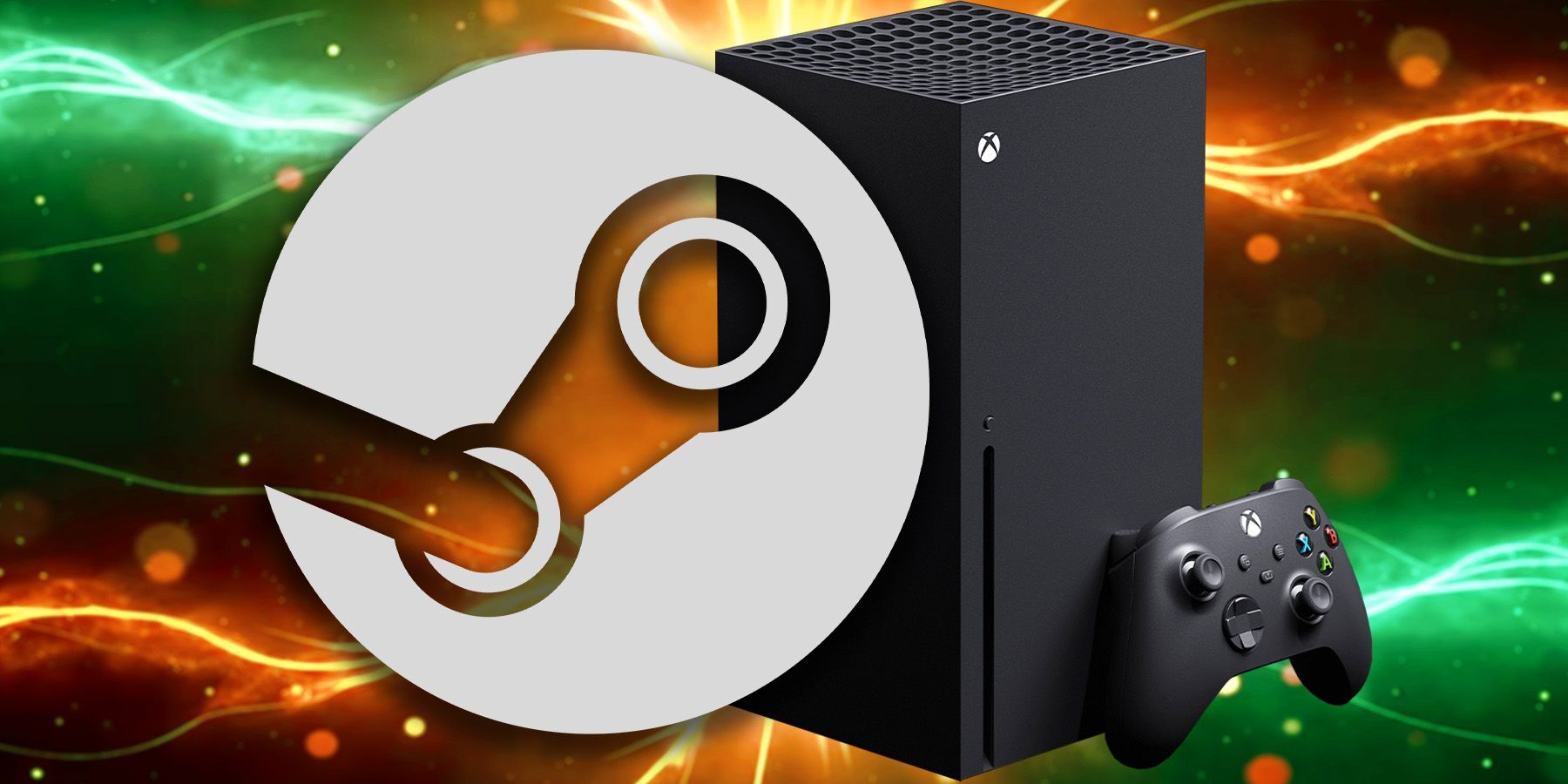 Serie Xbox XS con el logotipo de Steam