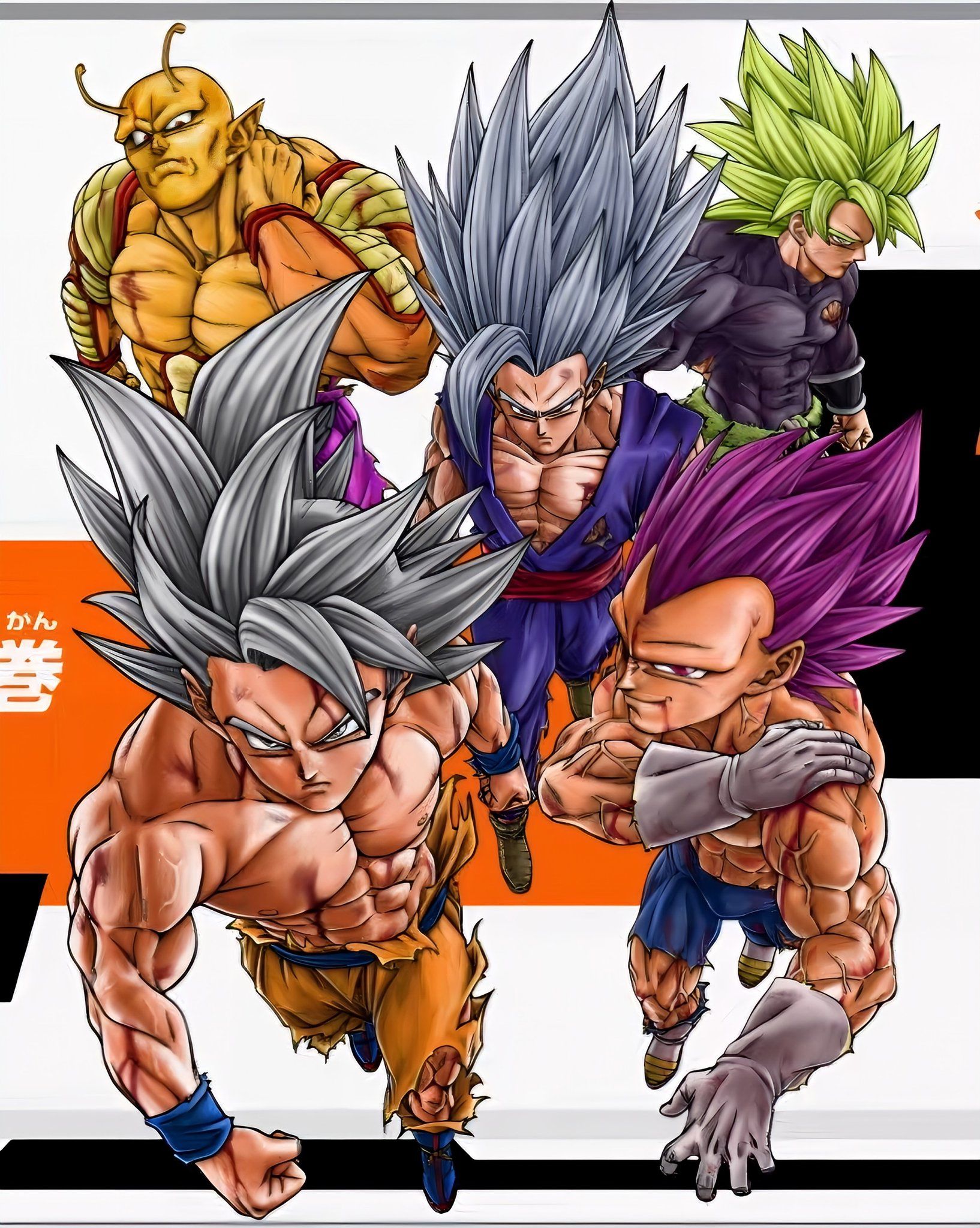 Dragon Ball Super Volume 24 portada con Goku, Gohan, Vegeta, Piccolo y Broly.