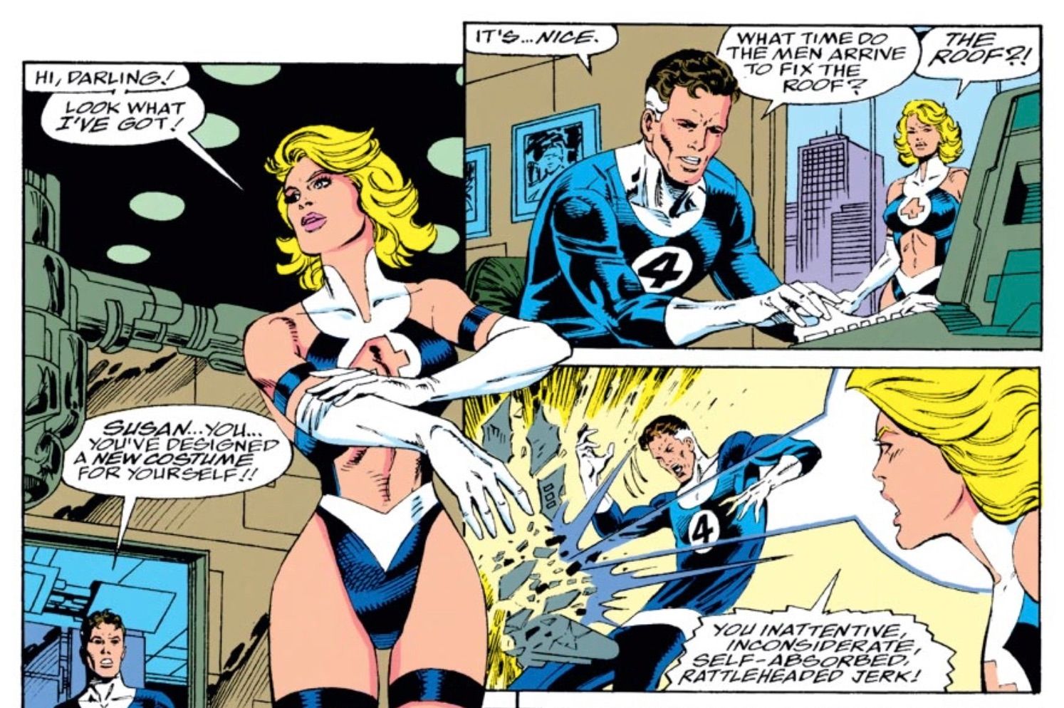 Fantastic Four #371: Invisible Woman obtiene su nuevo disfraz controvertido