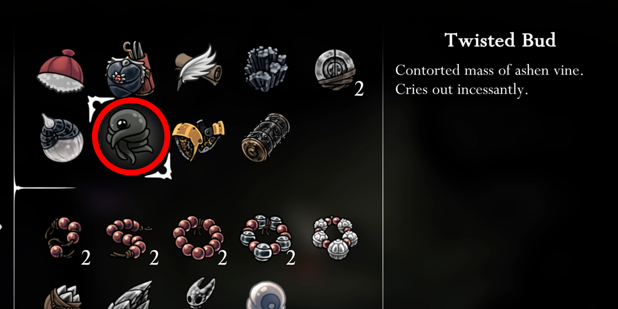 Silksong Twisted Bug in Inventory