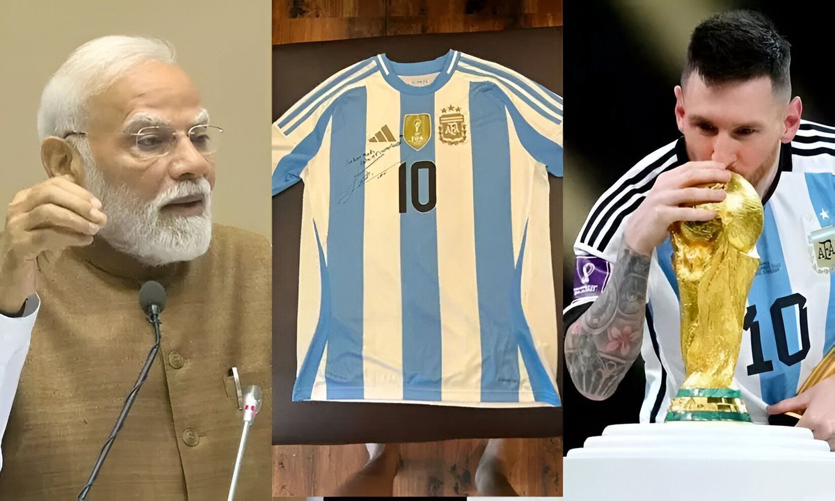 Leo Messi envía regalo autografiado al primer ministro hindú