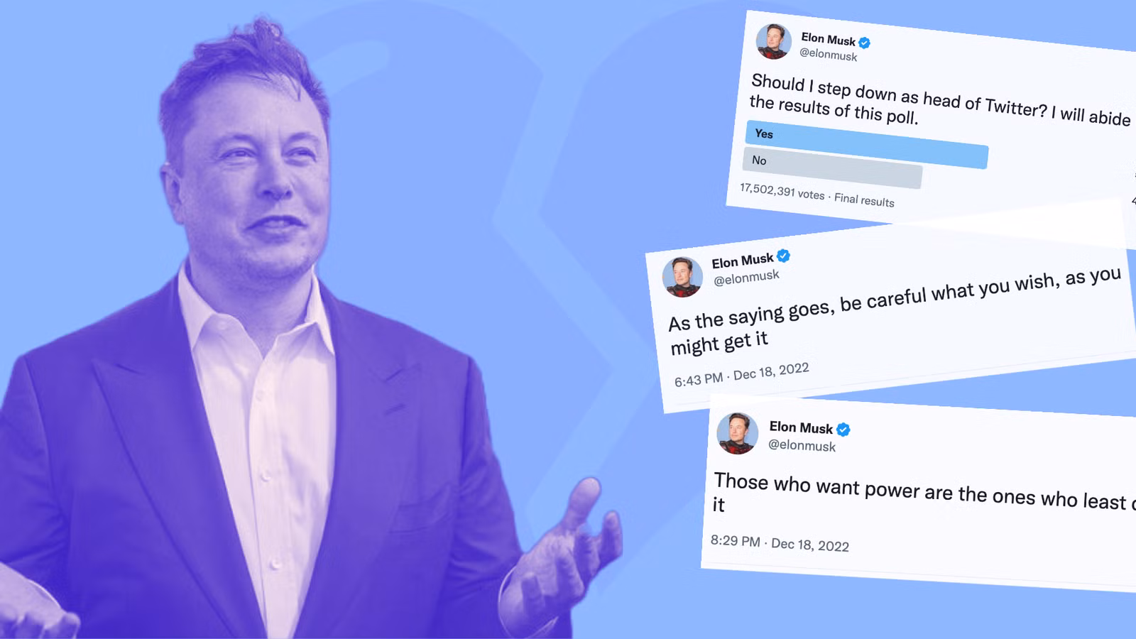 Elon Musk después de la vergüenza de la encuesta de Twitter: 'Renunciaré' ... pero aún no