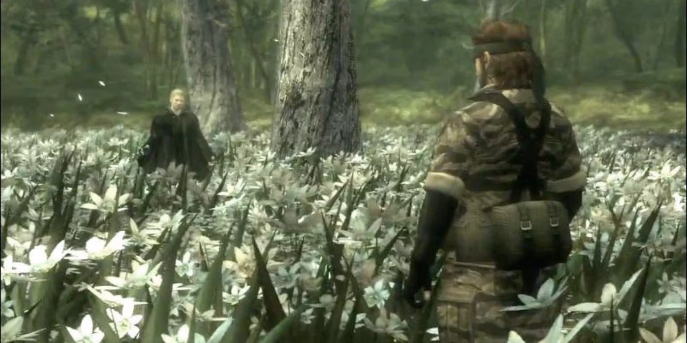 Big Boss se prepara para luchar contra The Boss en Metal Gear Solid 3: Snake Eater.