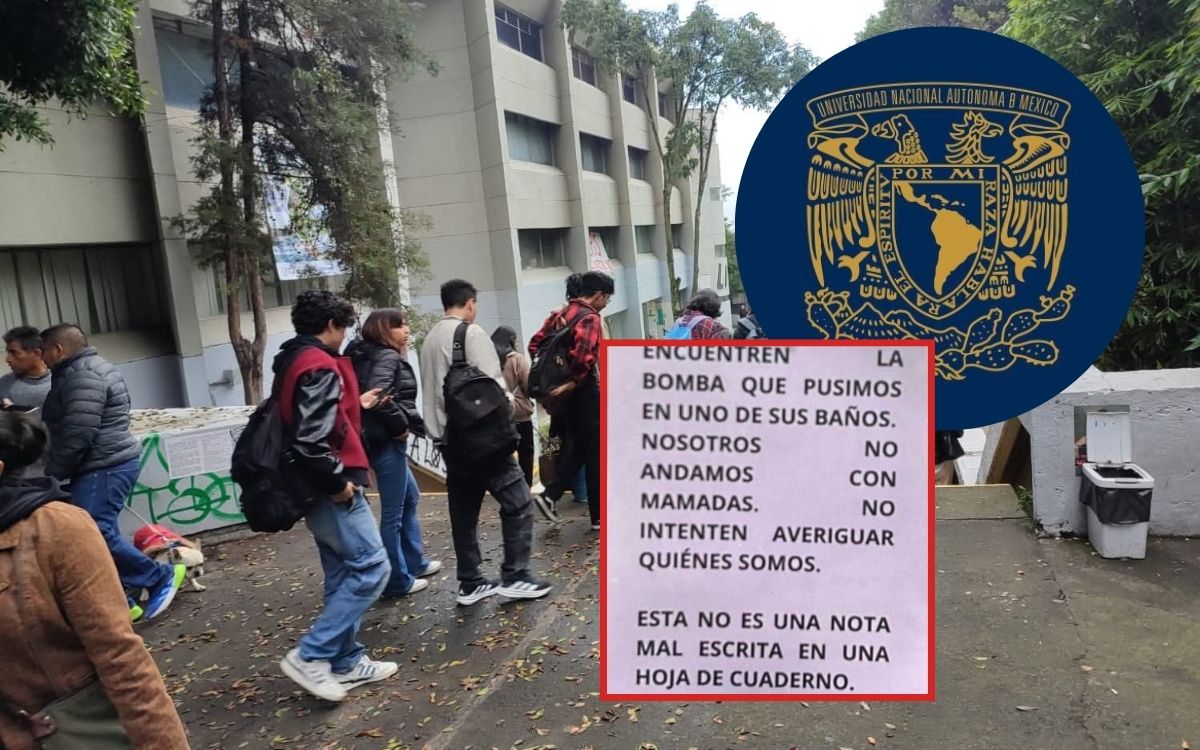 Amenaza de bomba en la UNAM; desalojan estudiantes de Ciencias Políticas y Sociales