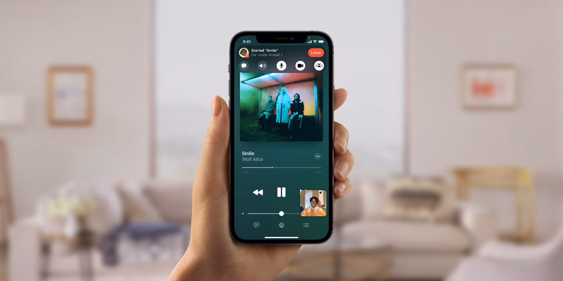 Shareplay de Apple en un iPhone