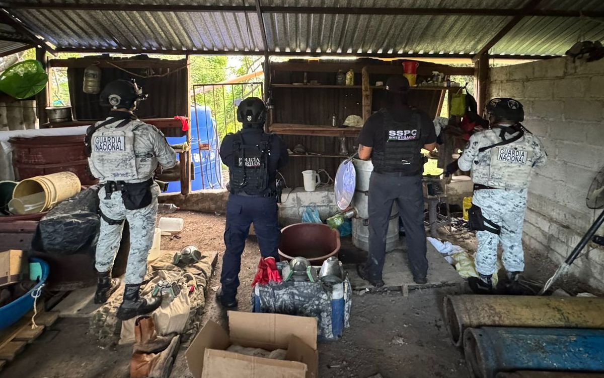 Desmantelan narcolaboratorio de anfetaminas en Yautepec con valor de 300 millones de pesos