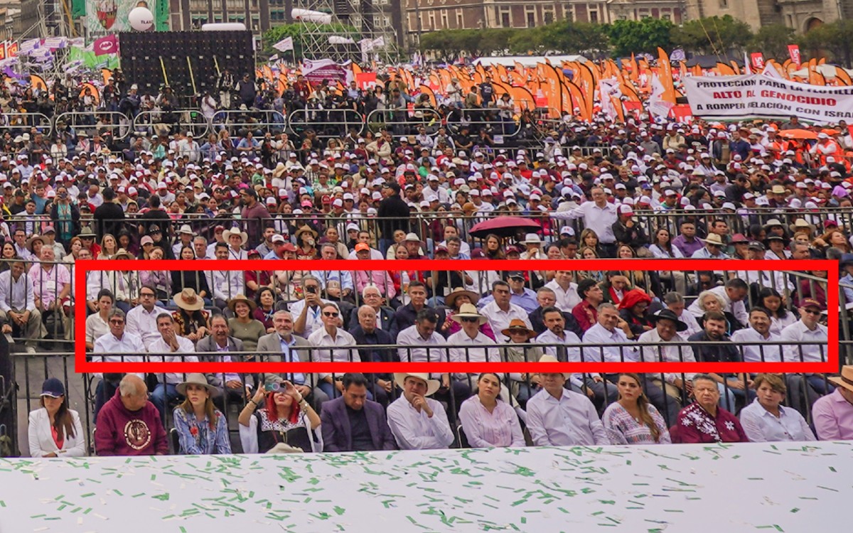 En marzo ignoraron a Sheinbaum, ahora los enviaron a segunda fila: Adán Augusto, Monreal, Alcalde, Andy, Velasco…