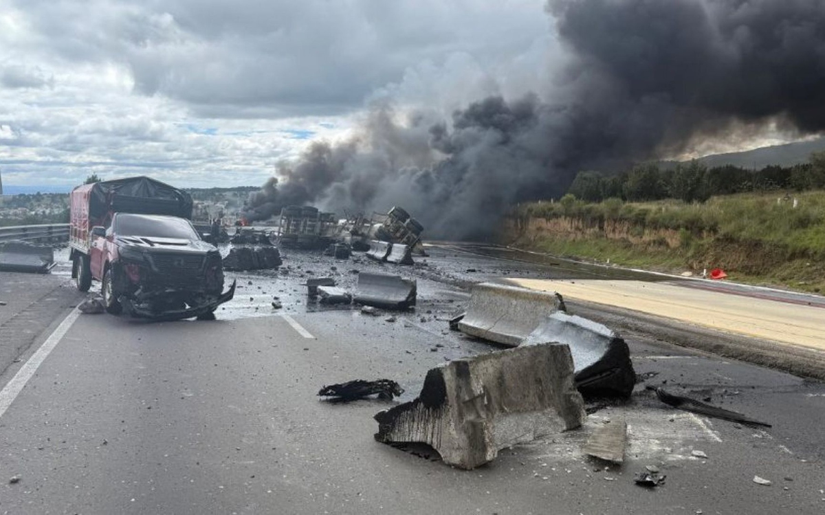 Explosión de pipa con diésel en la carretera México-Puebla | Video