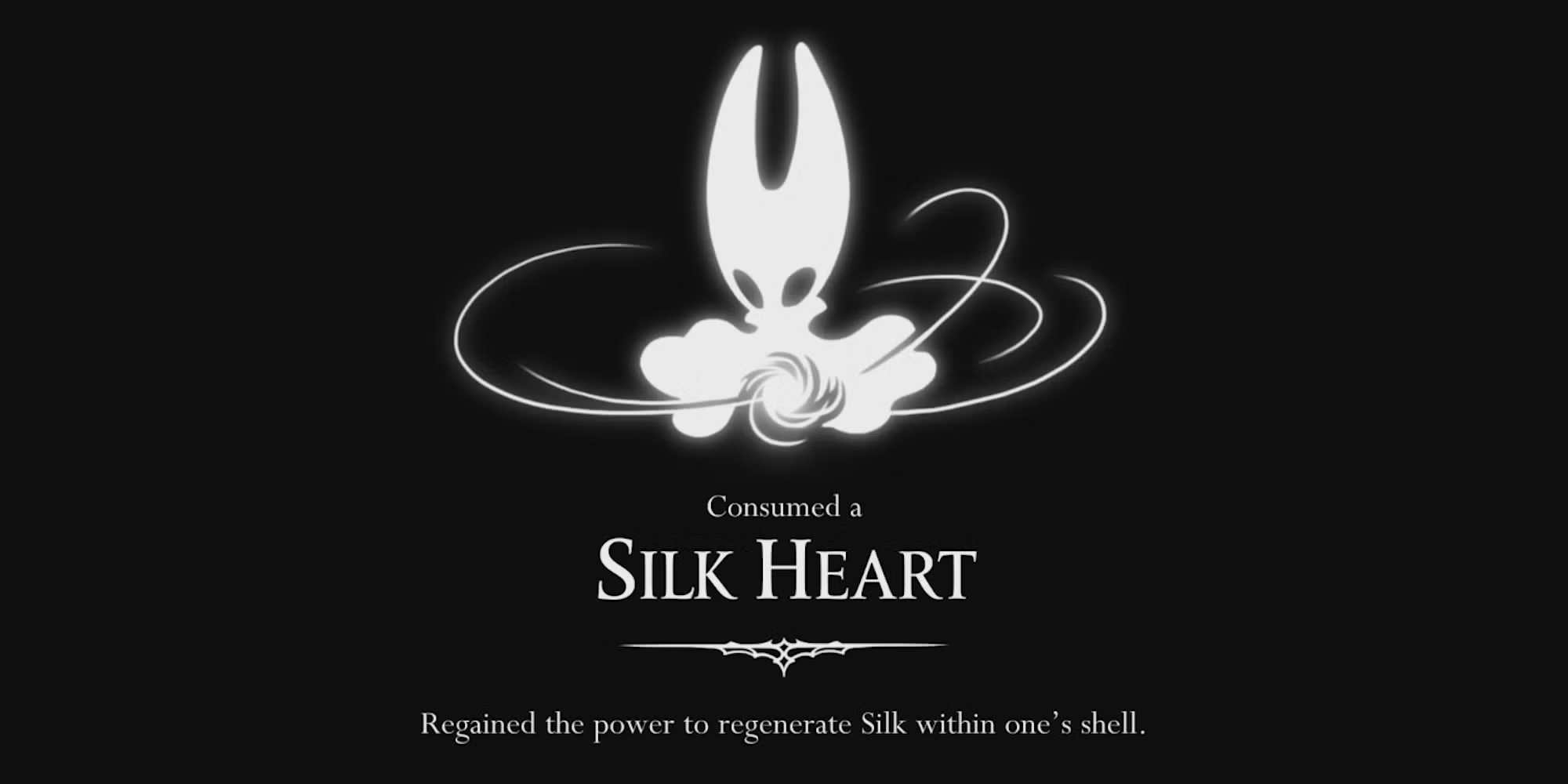 Notificación emergente del corazón de seda silksong