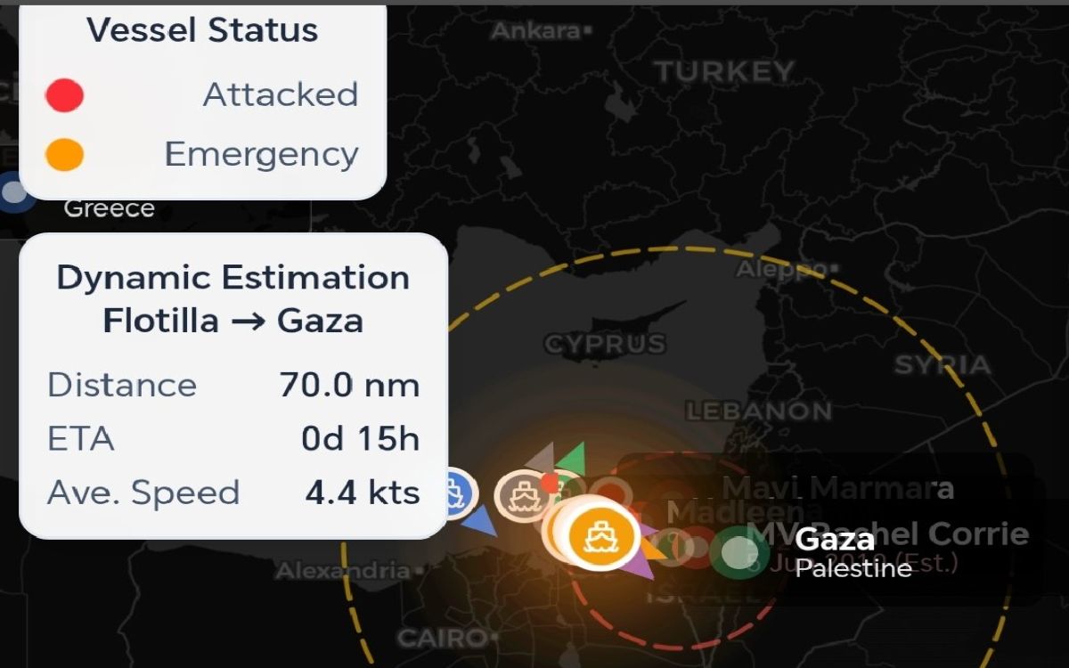 Israel intercepta ocho barcos de la Global Sumud Flotilla
