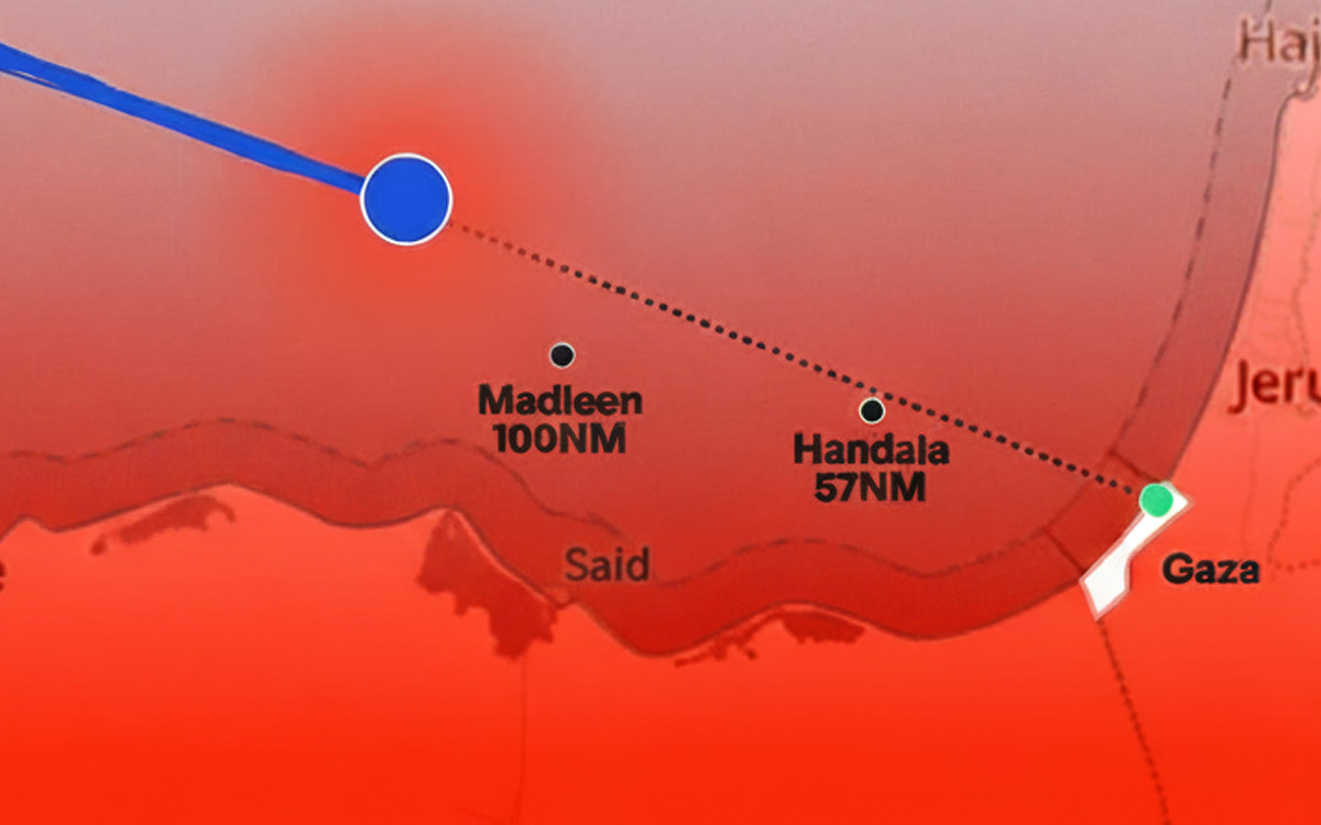 La flotilla denuncia 'operación intimidatoria' de buque de guerra israelí
