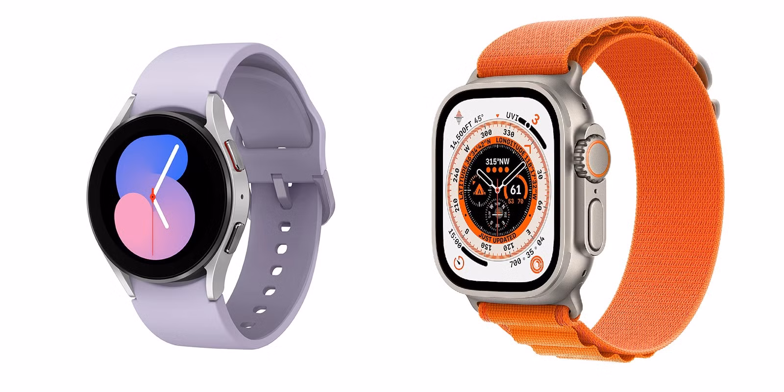 La pantalla de Galaxy Watch 5 resiste los rasguños mejor que Apple Watch Ultra