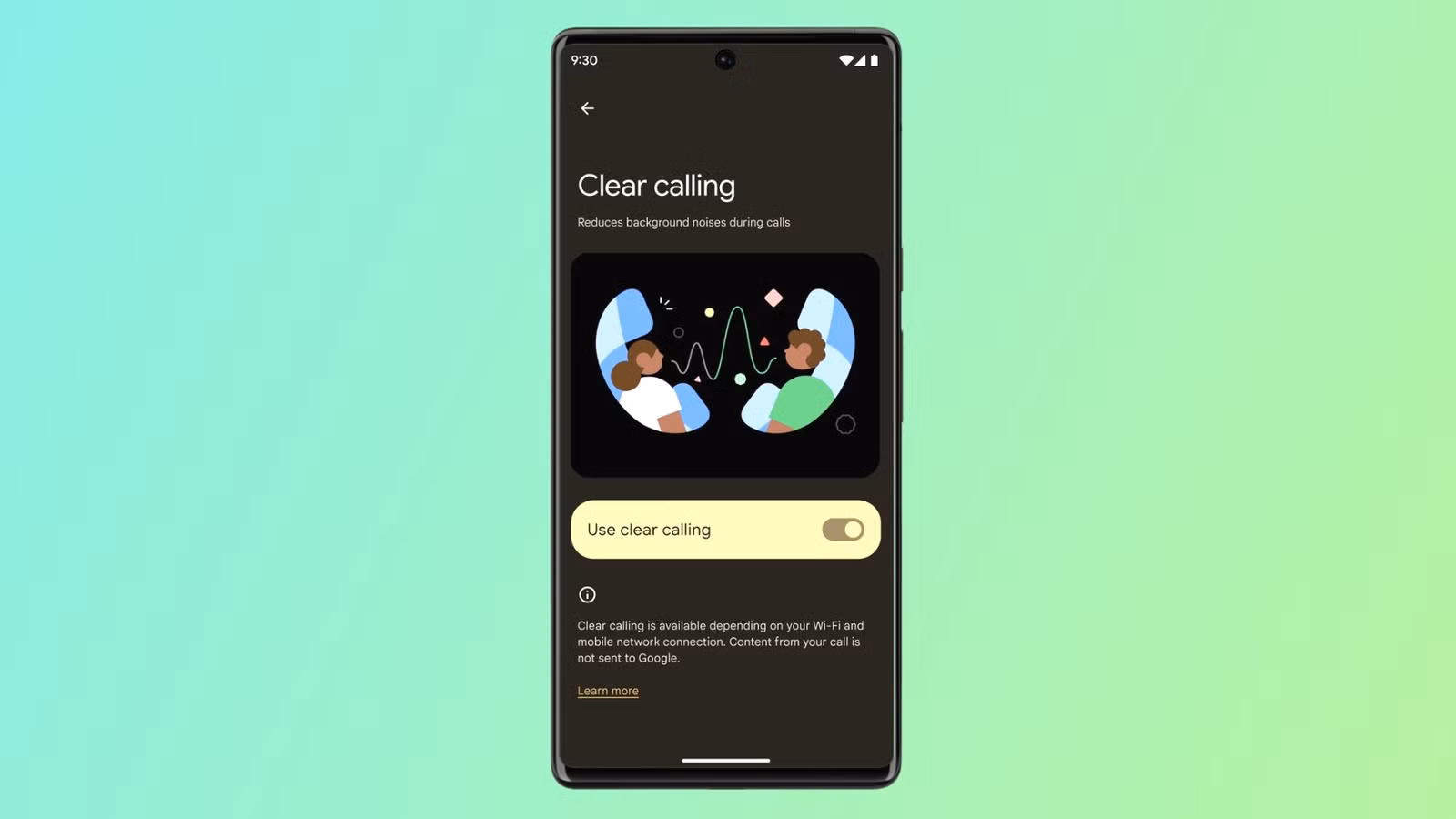 Llamado claro para Pixel 7: Cómo apagar el ruido de fondo durante las llamadas