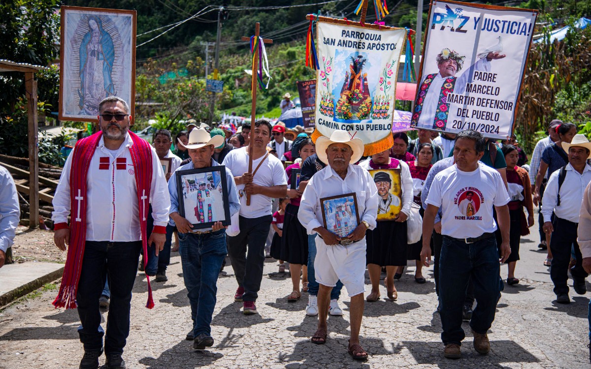 Marchan más de 20 mil en Chiapas para exigir justicia por crimen del padre Marcelo Pérez