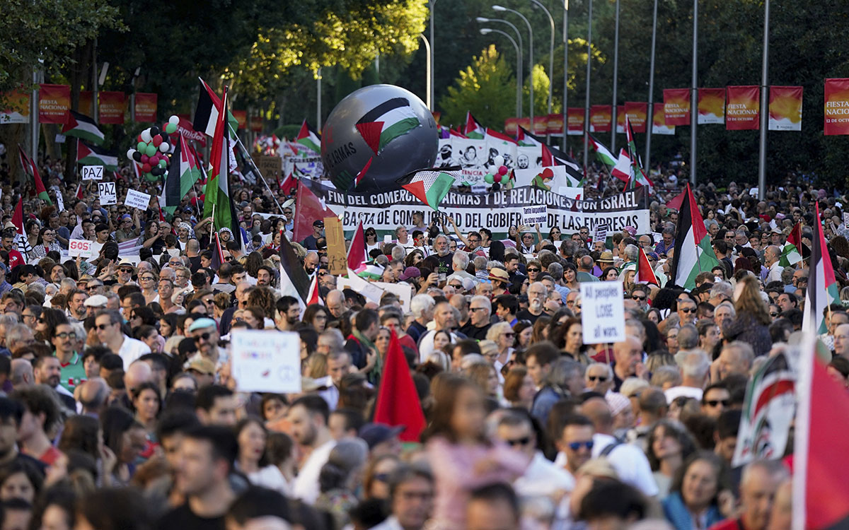 Más de 70 ciudades españolas protestaron contra el genocidio en Gaza y en favor de Palestina