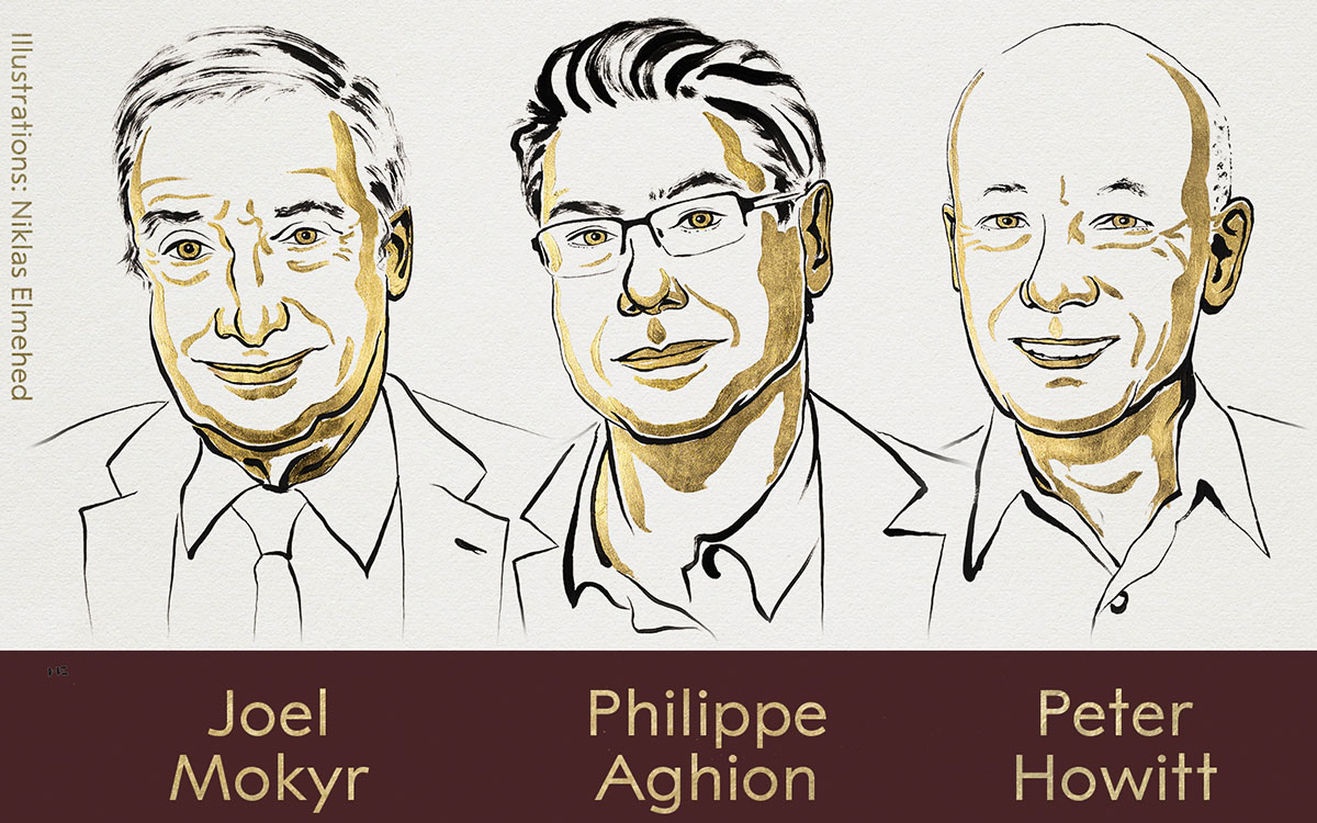 Mokyr, Aghion y Howitt ganan el Nobel de Economía 2025 por sus aportes al estudio del crecimiento sostenido