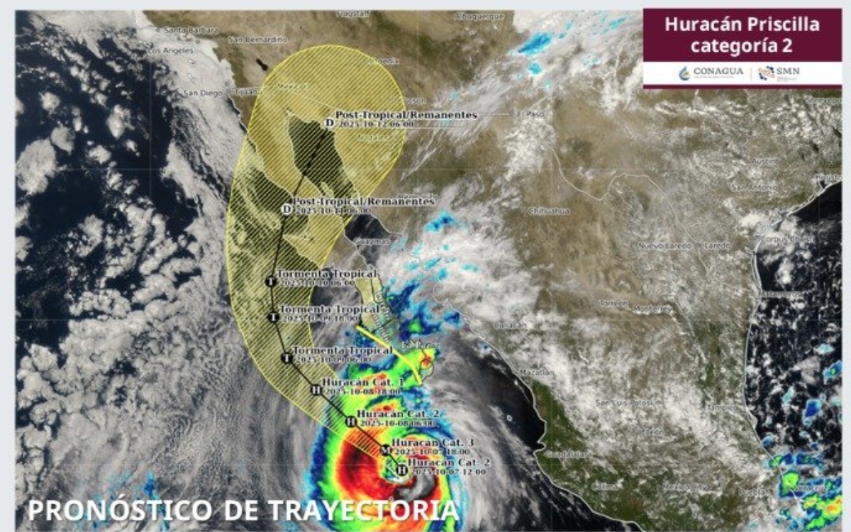 Priscilla agarra fuerza, Sheinbaum alerta que se intensificará a categoría 3