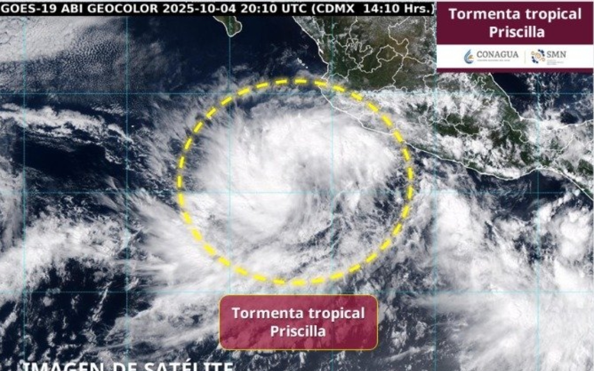 Priscilla ya es tormenta tropical y se prevé que evolucione a huracán