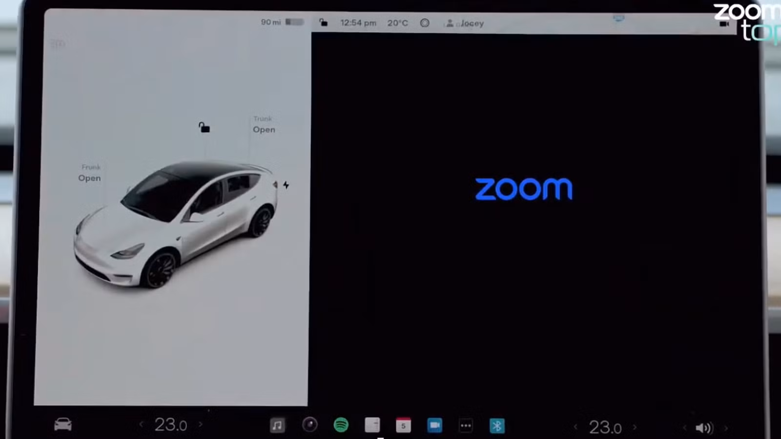 Reciba una llamada de Zoom directamente desde su Tesla