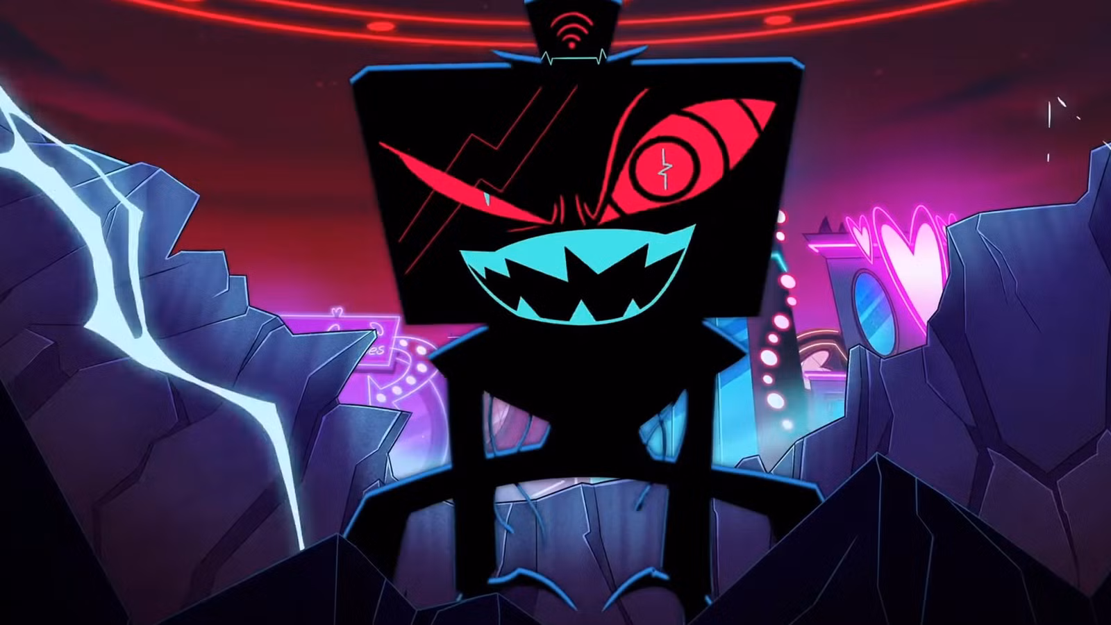 Vox luciendo malvado en el trailer de la temporada 2 de la temporada 2 de Hazbin Hotel