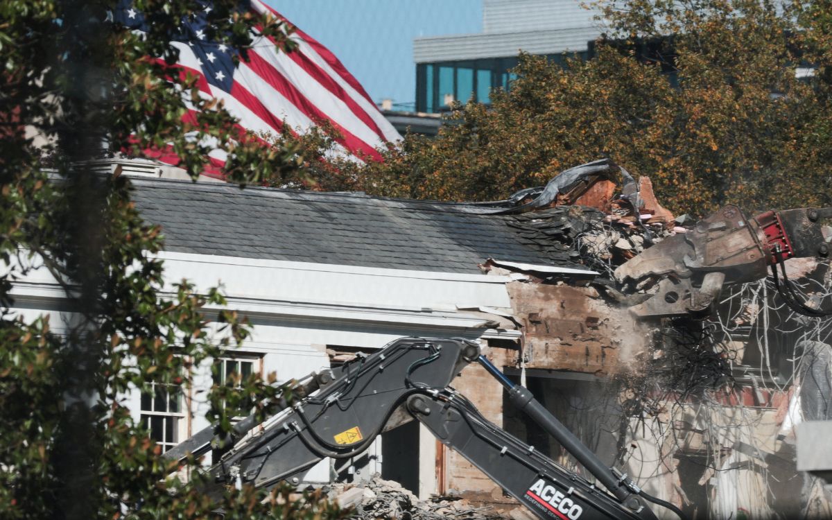 Trump derrumba parte de la Casa Blanca para construir su salón de baile
