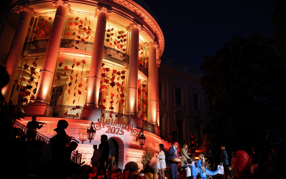 Trump y Melania celebran Halloween en la Casa Blanca