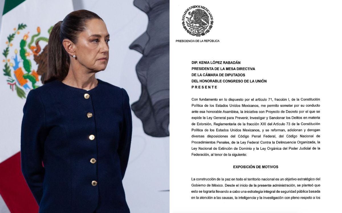 ¿Qué dice la iniciativa de Ley contra la extorsión enviada por Sheinbaum a Diputados?
