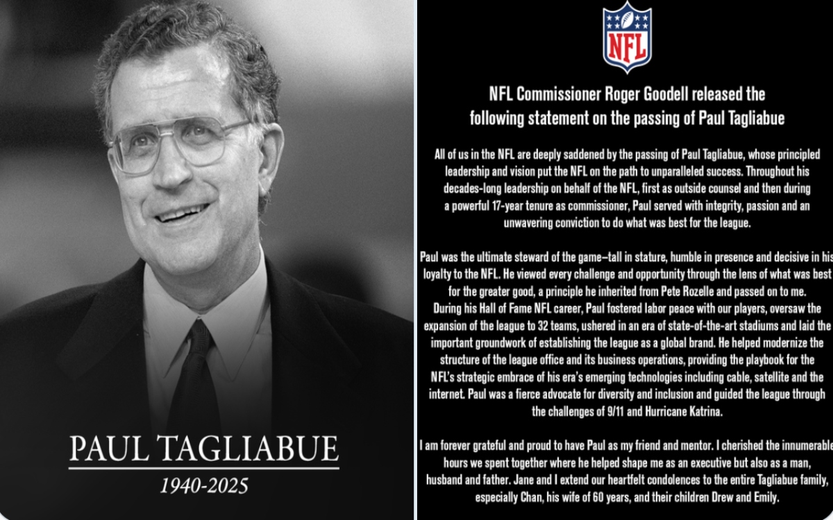 Fallece Paul Tagliabue, excomisionado de la NFL, a los 84 años