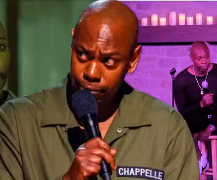 Collage de Dave Chappelle haciendo monólogos