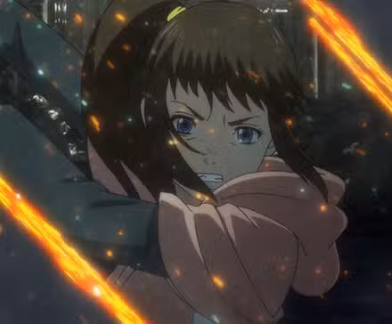 Kara partiendo un sombrero con su sable de luz en Star Wars: Visions temporada 3, 