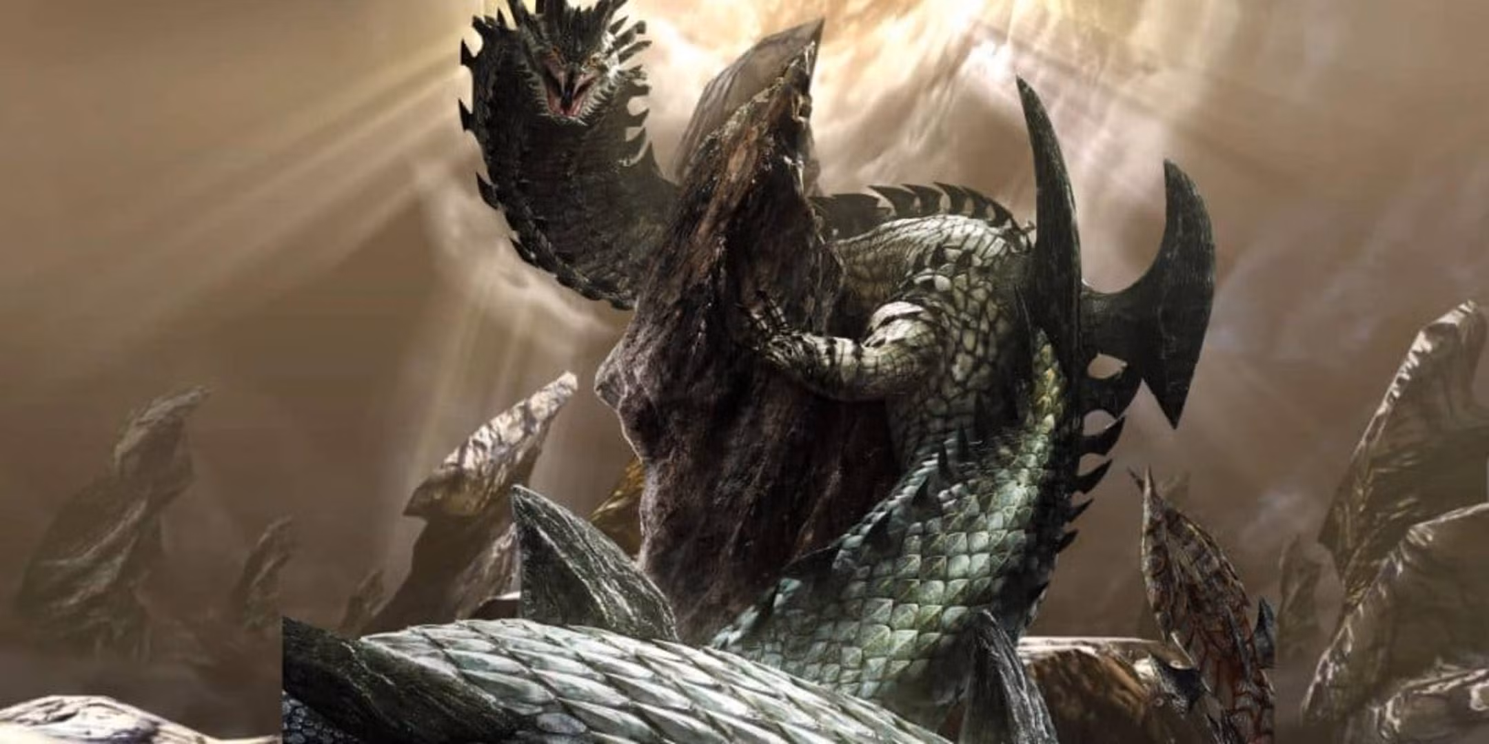 Dalamdur Monster Hunter Wilds en una montaña