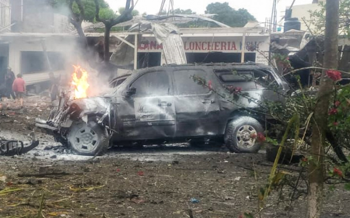 Explosión de coche bomba en Coahuayana fue activada a distancia: Fiscalía de Michoacán