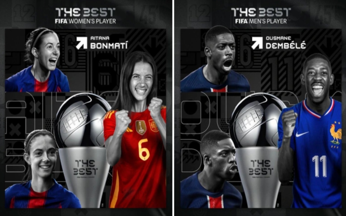 FIFA The Best: Ganan Dembelé y Bonmatí el premio a Mejor Jugador del Año | Video