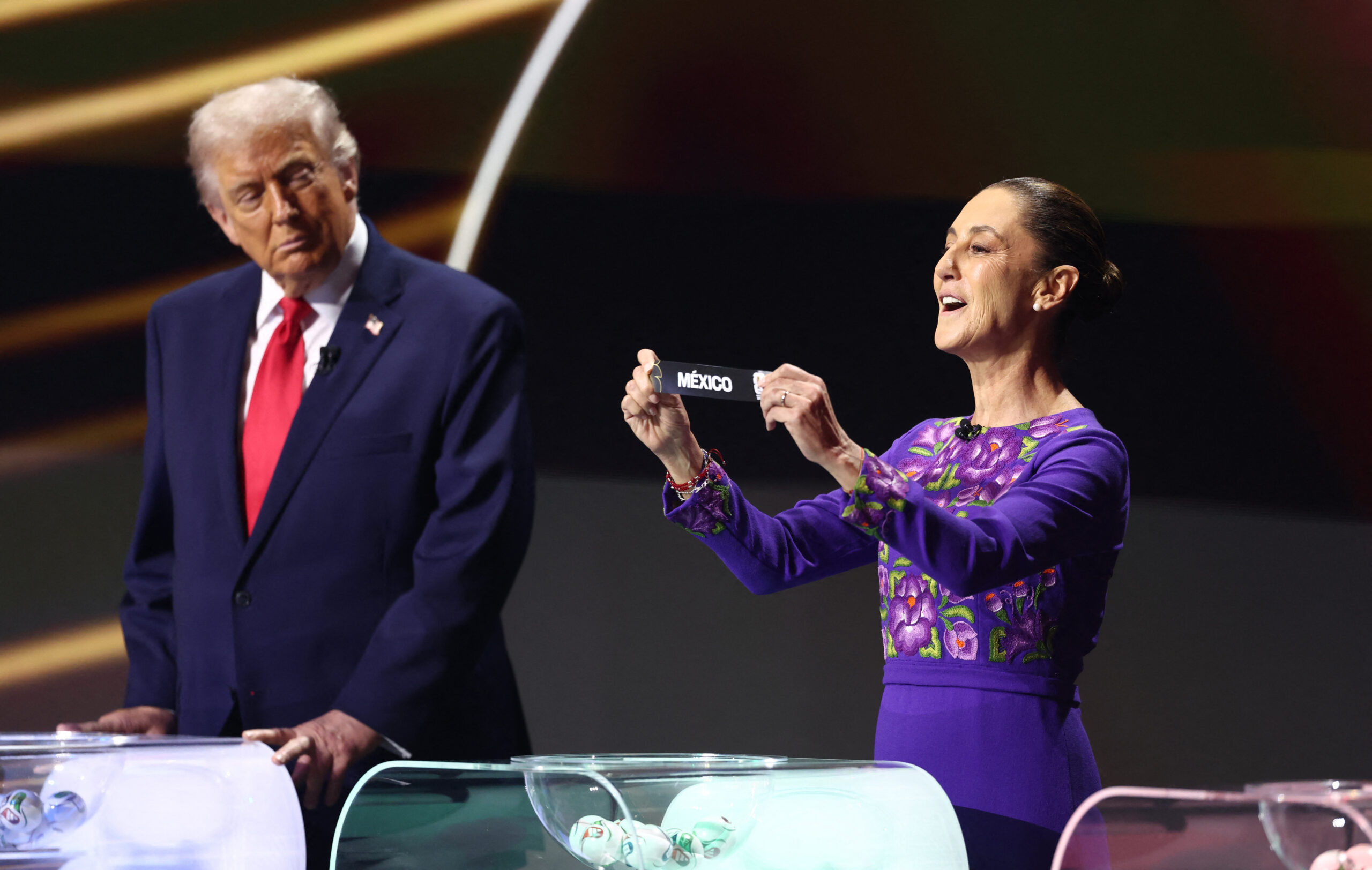 Trump y Sheinbaum cara a cara por primera vez durante el sorteo del Mundial 2026