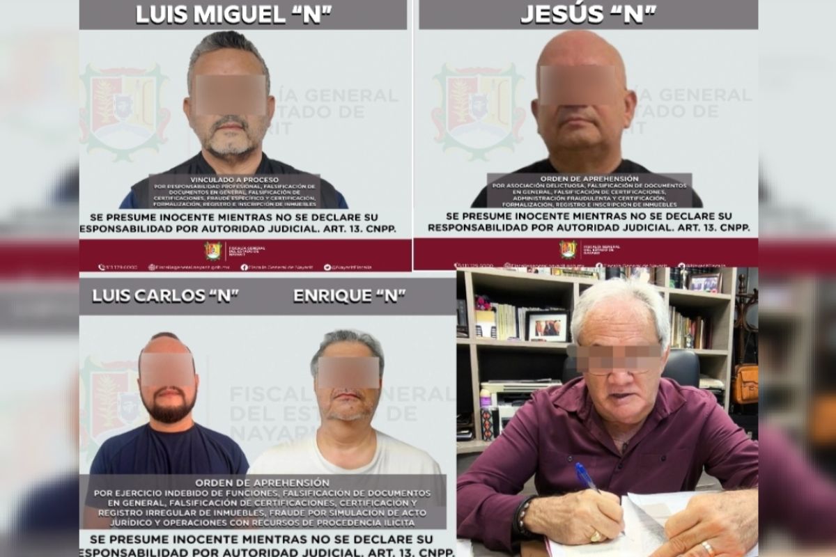 Detienen a notarios en Nayarit tras cuatro años sin avances