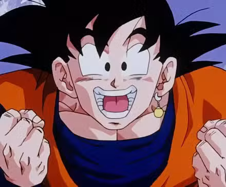Goku feliz de Dragon Ball Z