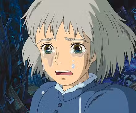Sophie del castillo ambulante llorando - Imagen destacada del anime Studio Ghibli