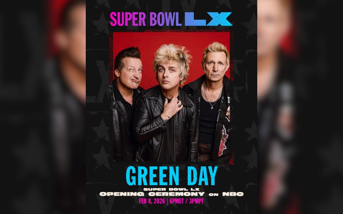 NFL anuncia a Green Day para la ceremonia de apertura del Super Bowl LX