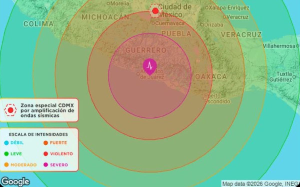 Sismo en Guerrero activa alerta sísmica en CDMX y Morelos