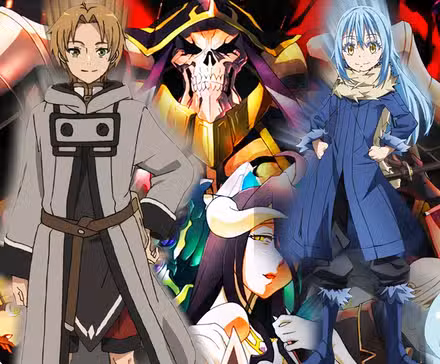 Imagen destacada del anime Isekai con el elenco de Overlord, Ludeus y Rimuru