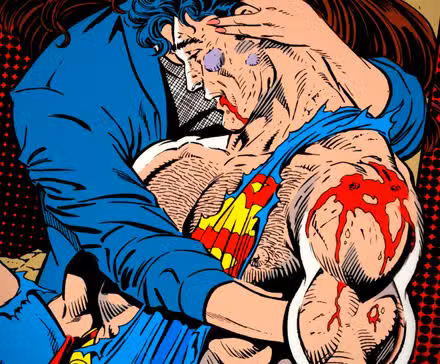 Superman muere sangriento en el cómic Death of Superman