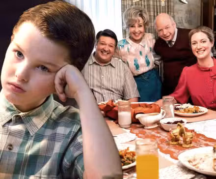 Sheldon y el elenco de El joven Sheldon