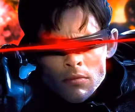 Cíclope con fondos de Marvel Comics y Avengers Doomsday