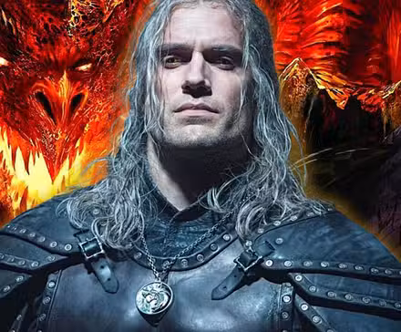 Witcher Henry con antecedentes de Dragones y Mazmorras