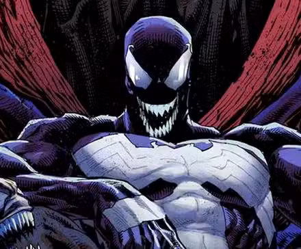 Venom se sienta en el trono de Knull en la portada del cómic King in Black